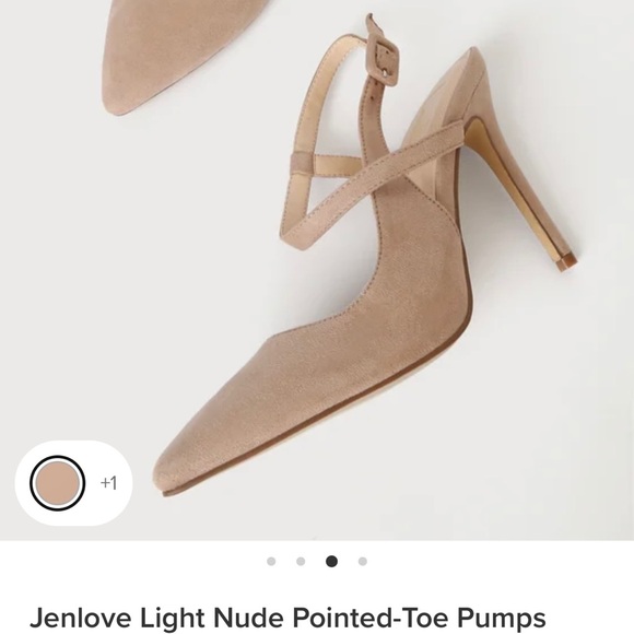 Nude Pointed Toe Pumps - Picture 3 of 4